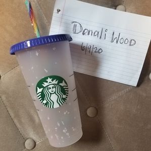 Starbucks color changing confetti cup